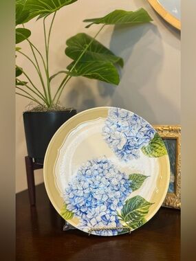 Blue Hydrangea 🪻Dinner Plate 10.5in SH Home Floral Ceramic New